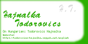hajnalka todorovics business card